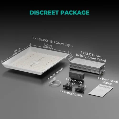 MARS HYDRO TS1000 150W LED Grow Light for Indoor Plants | Full Spectrum, Dimmable, Quiet Fanless, 2.5x2.5ft Coverage thumbnail 6