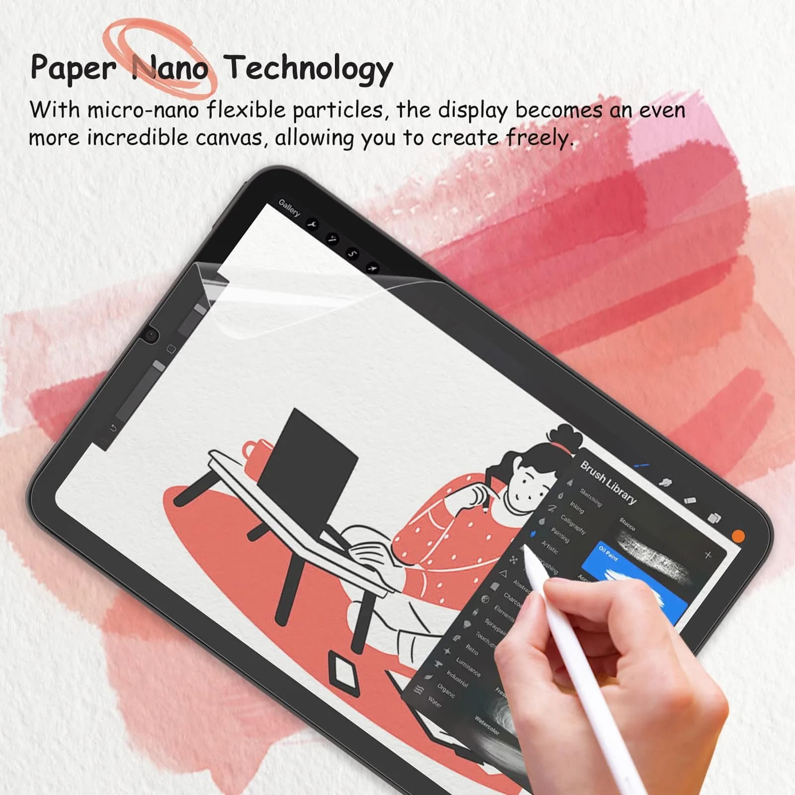 bersem 2 Pack Paperfeel Screen Protector for iPad Mini 5 & 4, 7.9-inch | Matte, Anti-Glare, Apple Pencil Compatible - view 4