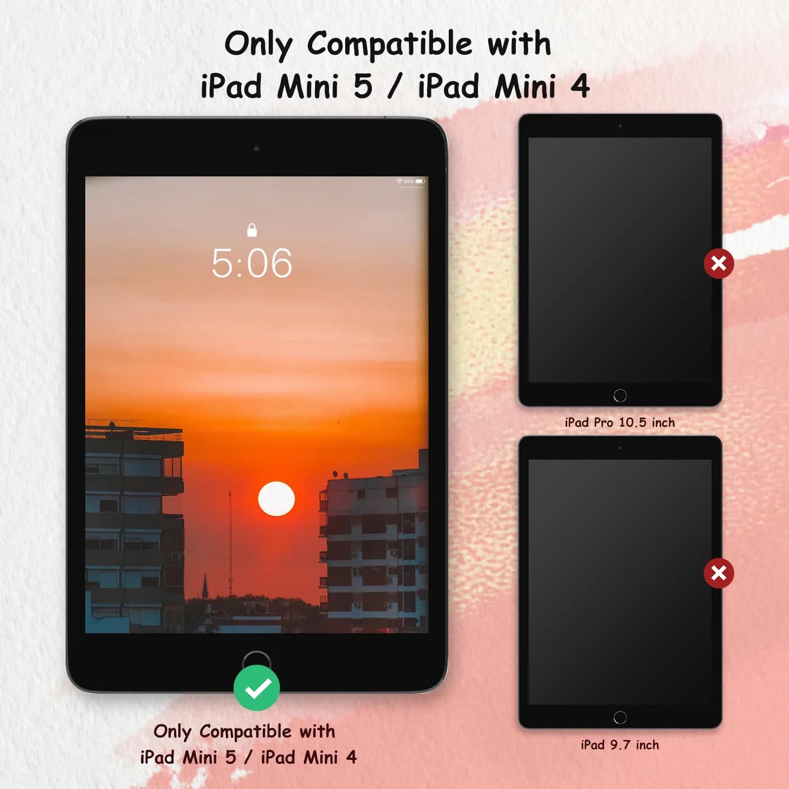bersem 2 Pack Paperfeel Screen Protector for iPad Mini 5 & 4, 7.9-inch | Matte, Anti-Glare, Apple Pencil Compatible - view 2