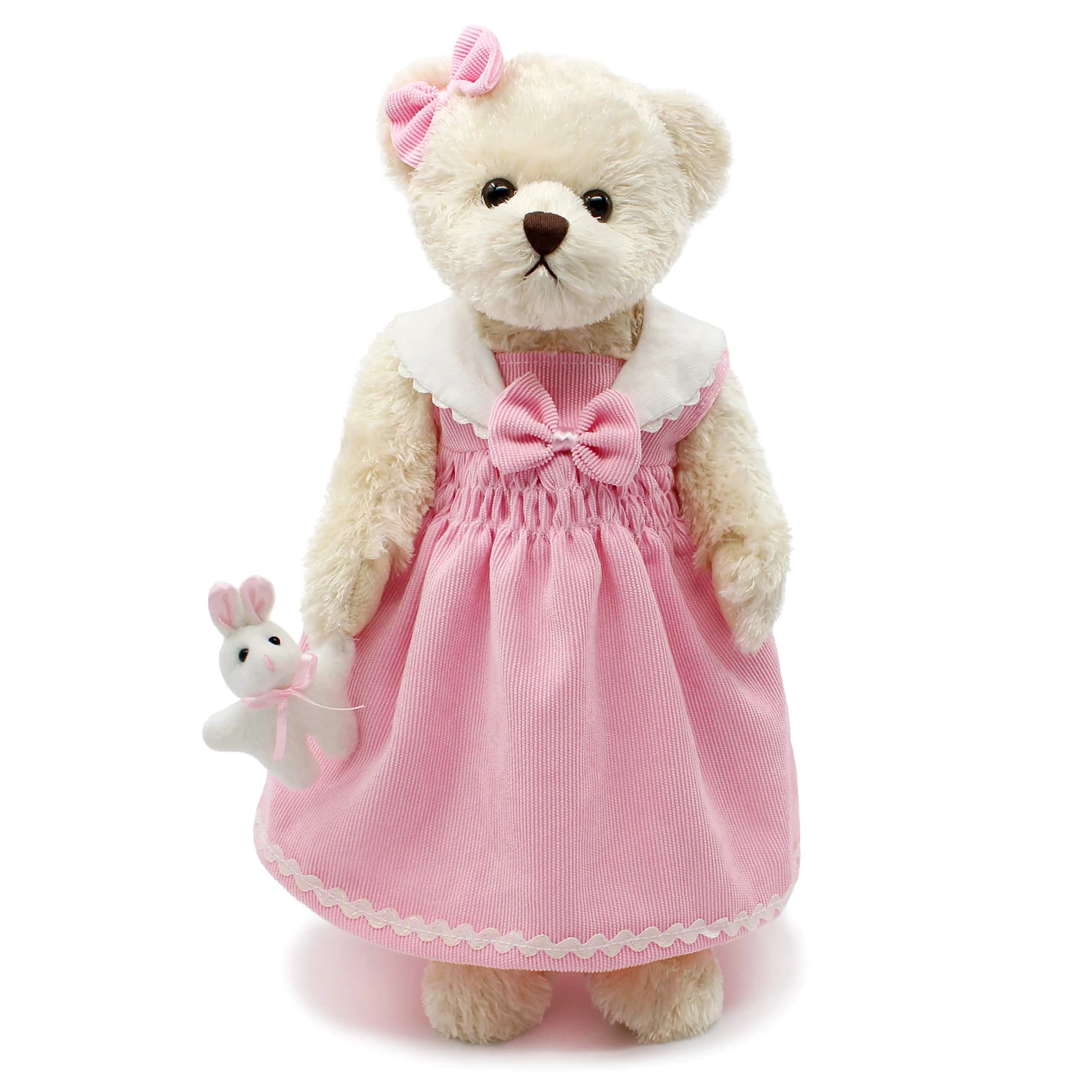 oits cute Teddy Bears Baby 16" Pink Corduroy | Soft Plush Stuffed Animal Toy for Girls & Women — Pink Corduroy