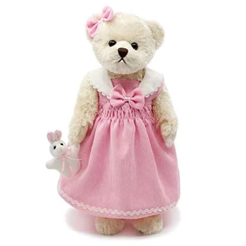 oits cute Teddy Bears Baby 16" Pink Corduroy | Soft Plush Stuffed Animal Toy for Girls & Women thumbnail 1