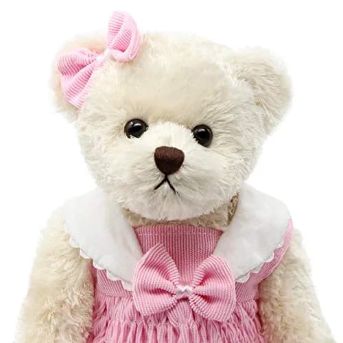 oits cute Teddy Bears Baby 16" Pink Corduroy | Soft Plush Stuffed Animal Toy for Girls & Women thumbnail 5