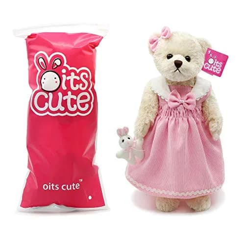 oits cute Teddy Bears Baby 16" Pink Corduroy | Soft Plush Stuffed Animal Toy for Girls & Women thumbnail 7