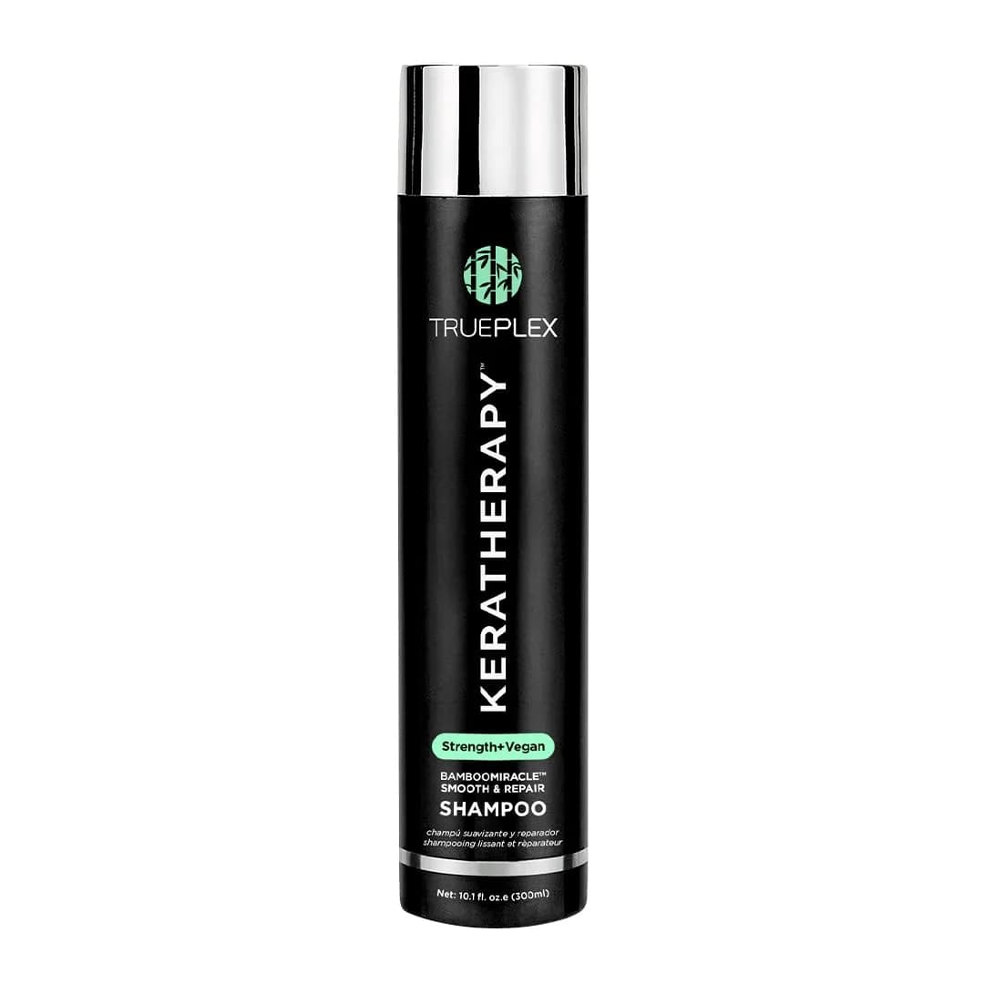 Trueplex KERATHERAPY Bamboo Miracle Smooth & Repair Shampoo 300 ml | Hydrating & Smoothing for Damaged & Frizzy Hair — 12 Fl Oz