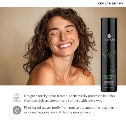 Trueplex KERATHERAPY Bamboo Miracle Smooth & Repair Shampoo 300 ml | Hydrating & Smoothing for Damaged & Frizzy Hair thumbnail 6