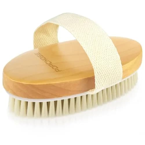 POPCHOSE Dry Brush for Lymphatic Drainage, Dry Brushing Body Brush | Natural Boar Bristles & Wooden Handle thumbnail 1