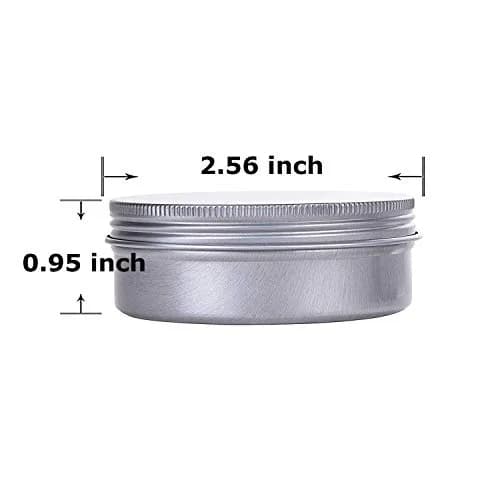 Hulless 12 Pack 60ml Aluminum Tin Jars | Refillable Cosmetic Containers with Screw Lid thumbnail 2