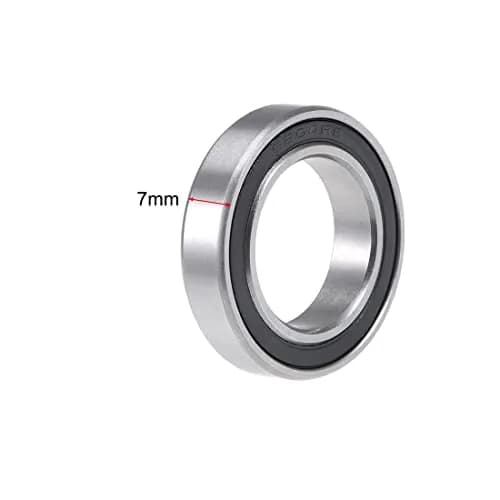 uxcell 6804-2RS Deep Groove Ball Bearing 20x32x7mm Chrome Steel Double Sealed 2 Pcs | Industrial Grade Radial Ball Bearing thumbnail 3