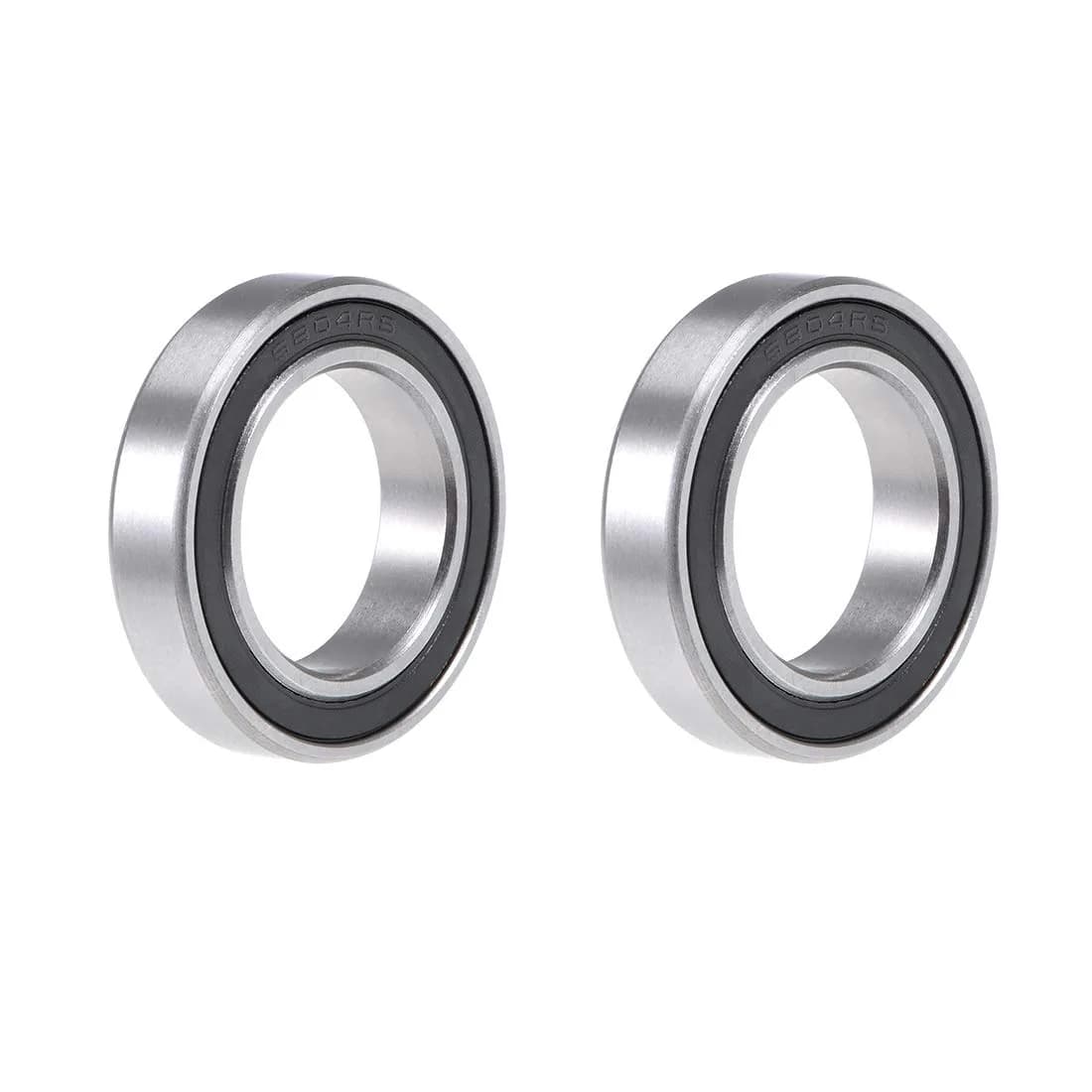 uxcell 6804-2RS Deep Groove Ball Bearing 20x32x7mm Chrome Steel Double Sealed 2 Pcs | Industrial Grade Radial Ball Bearing - main product image