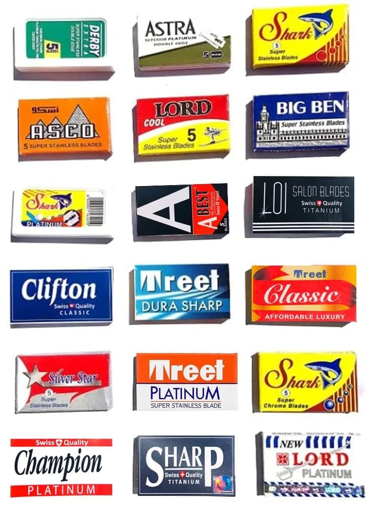 Razor Blades Club 100 Double Edge Razor Blades Sampler Pack | 18 Brands, 5-10 Blades Each - main product image