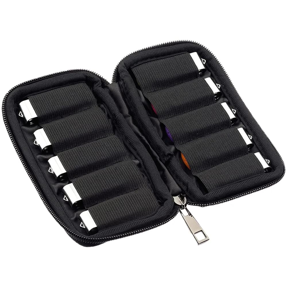 JBOS 10 Slots Neoprene USB Flash Drive Case | Anti-Static Organizer Pouch for Travel, Office & Home, Black - view 7