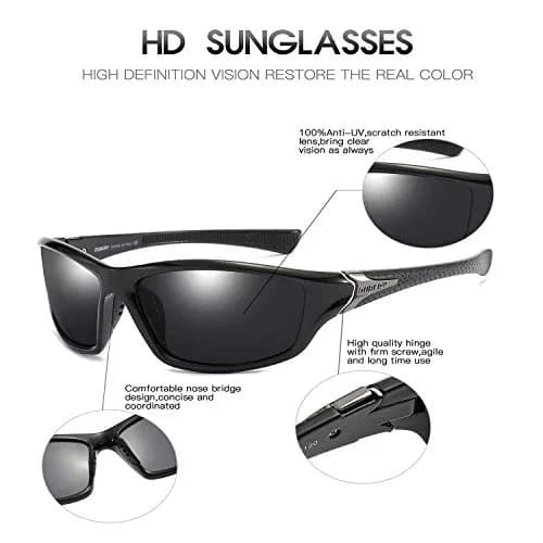 DUBERY Mens Sports Polarized Sunglasses 100% UV Protection | Lightweight & Stylish for Outdoor Activities thumbnail 4