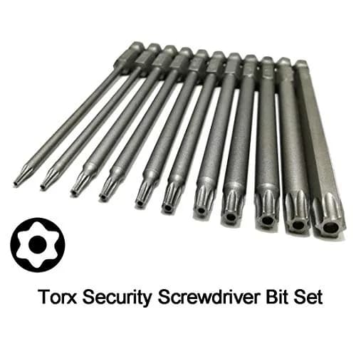 YDLQWCZ Long Torx Security Head Screwdriver Drill Set 1/4 Inch Hex Shank 11 Pieces 4 Inch Length | Durable S2 Steel Bits thumbnail 2