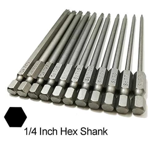 YDLQWCZ Long Torx Security Head Screwdriver Drill Set 1/4 Inch Hex Shank 11 Pieces 4 Inch Length | Durable S2 Steel Bits thumbnail 3