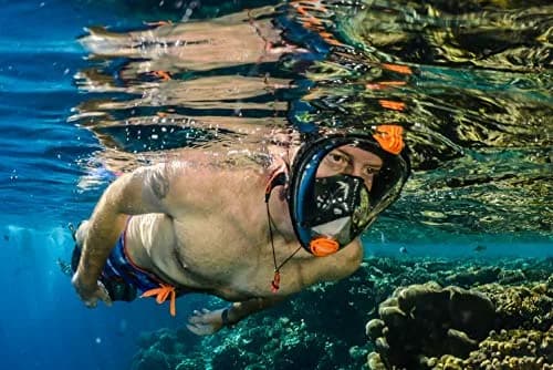 Ocean Reef ARIA Classic Full Face Snorkeling Mask | 180° Panoramic View, Black, L/XL thumbnail 3