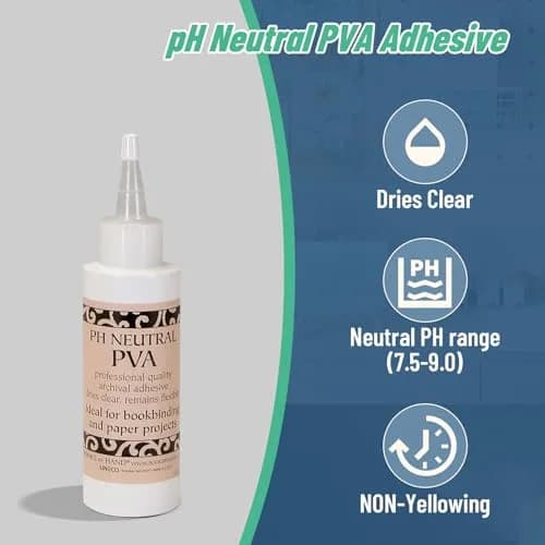 Books By Hand PH Neutral PVA Adhesive 118ml (4 Ounce) | Archival Quality for Bookbinding & Paper Projects thumbnail 2