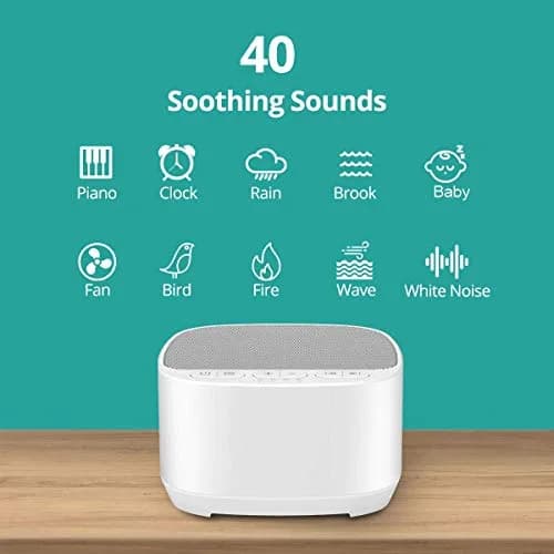 Magicteam Sleep Sound White Noise Machine 10cm x 10cm x 6cm | 40 Soothing Sounds for Baby, Kids, Adults thumbnail 2