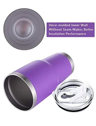 D·S 30oz Purple Tumbler Double Wall Vacuum Insulated Travel Coffee Mug | Fits Most Cup Holders thumbnail 6