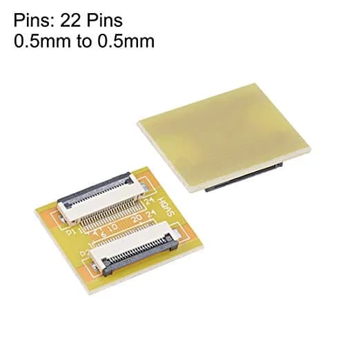 uxcell 0.5mm Pitch 22 Pin to 22 Pin Extension Connector for FFC FPC Cable | PCB Support Adapter thumbnail 2