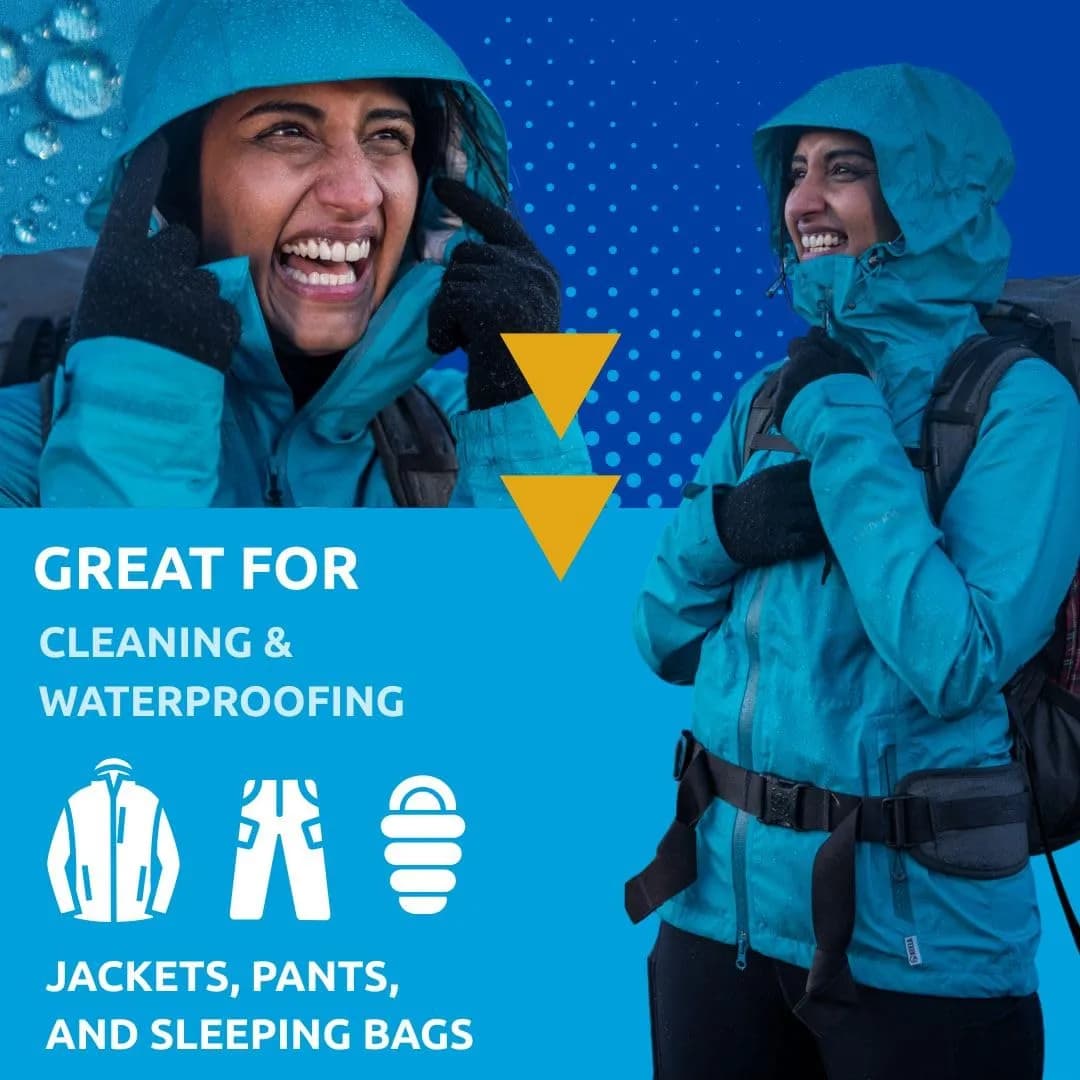 Nikwax Hardshell Cleaning & Waterproofing Duo-Pack 2L (67.6 Fl Oz) | Restores Water Repellency for Jackets & Outdoor Gear - view 2