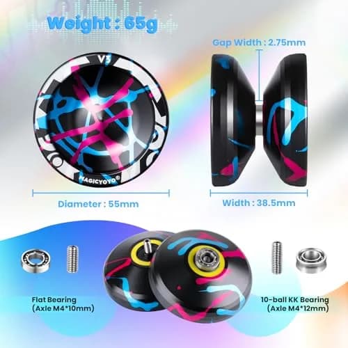 MAGICYOYO V3 Responsive Yo-yo for Kids 8-12 & Beginners, Aluminum Alloy 6061, 65 g (2.29 oz) thumbnail 4