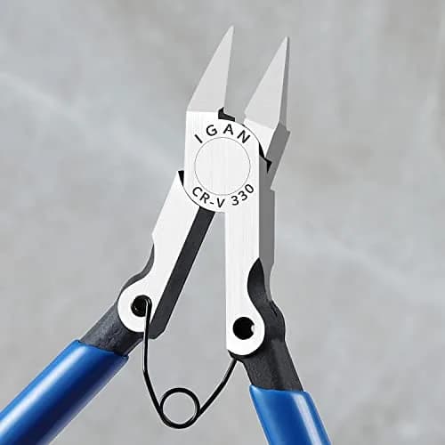 IGAN-330 Flush Cutters, Precision Wire Cutter, 5''x1 | Ultra-sharp CR-V for Electronics & Jewelry thumbnail 3
