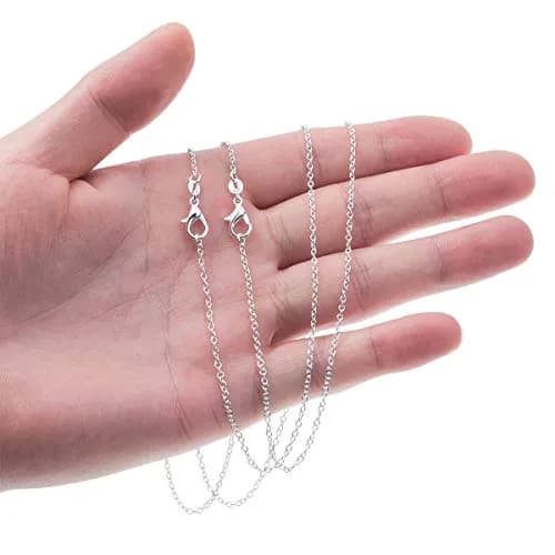 Selizo 30 Pack Silver Plated Cable Necklace Chains 18 Inches (45.7 cm) | Jewelry Making Supplies thumbnail 5