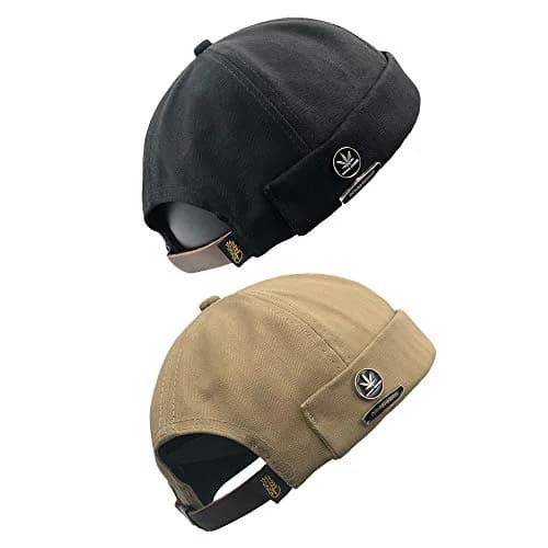 jerague 2 Piece Brimless Docker Cap Adjustable Leather Buckle | Casual Unisex Style (70-120 chars) thumbnail 1