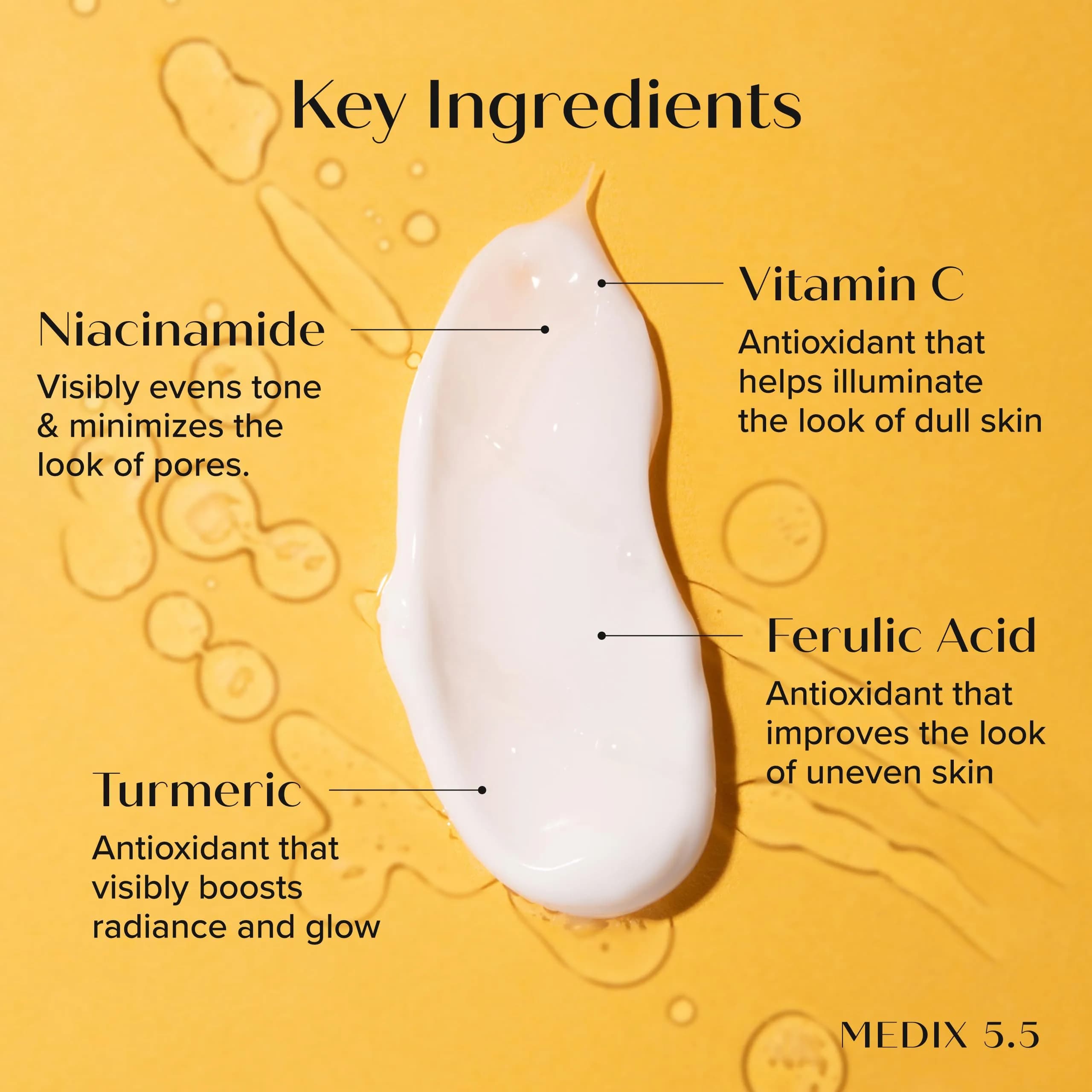 Medix 5.5 Vitamin C Brightening Cream with Niacinamide - 15 Fl Oz (Pack of 2) - For Dark Spots & Wrinkles - view 3