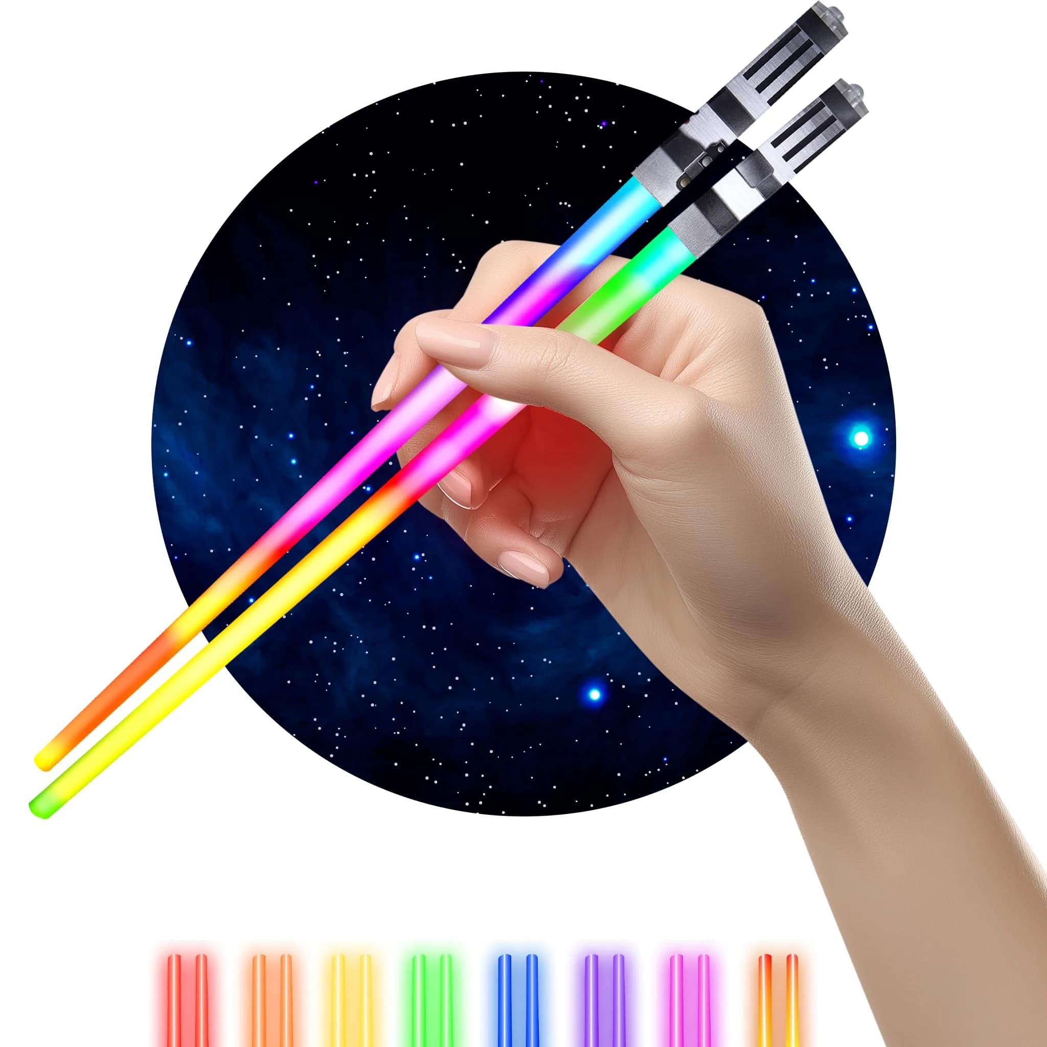 ChopSabers LED Lightsaber Chopsticks 25.9 cm (10.25 in) | 8 Color Modes