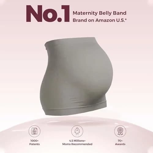 Diravo 3 Pack Maternity Belly Bands for Pregnancy Support & Extenders | Medium thumbnail 5