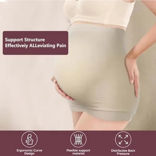 Diravo 3 Pack Maternity Belly Bands for Pregnancy Support & Extenders | Medium thumbnail 6