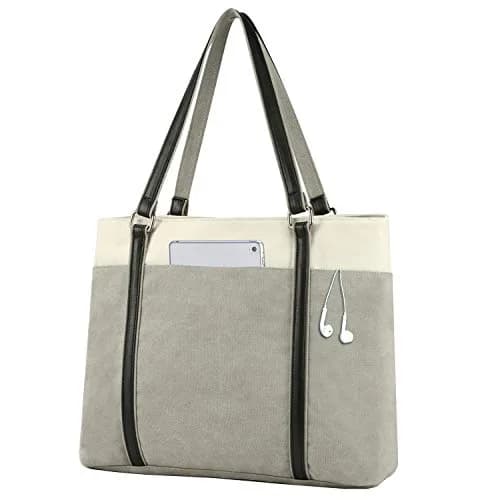 BAG WIZARD Laptop Tote Bag for Women, 15.6 Inch Work Bag with Laptop Compartment and Zipper, 14L (0.49 cu ft) | Organized Carry-On for Office & Travel thumbnail 1