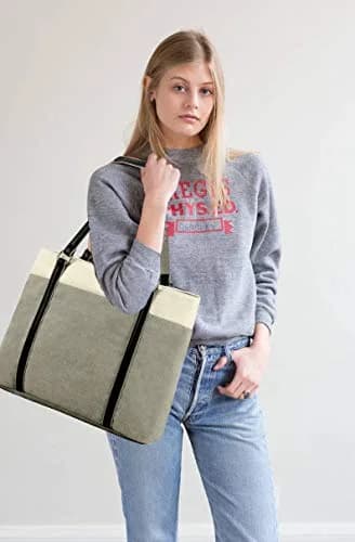 BAG WIZARD Laptop Tote Bag for Women, 15.6 Inch Work Bag with Laptop Compartment and Zipper, 14L (0.49 cu ft) | Organized Carry-On for Office & Travel thumbnail 2