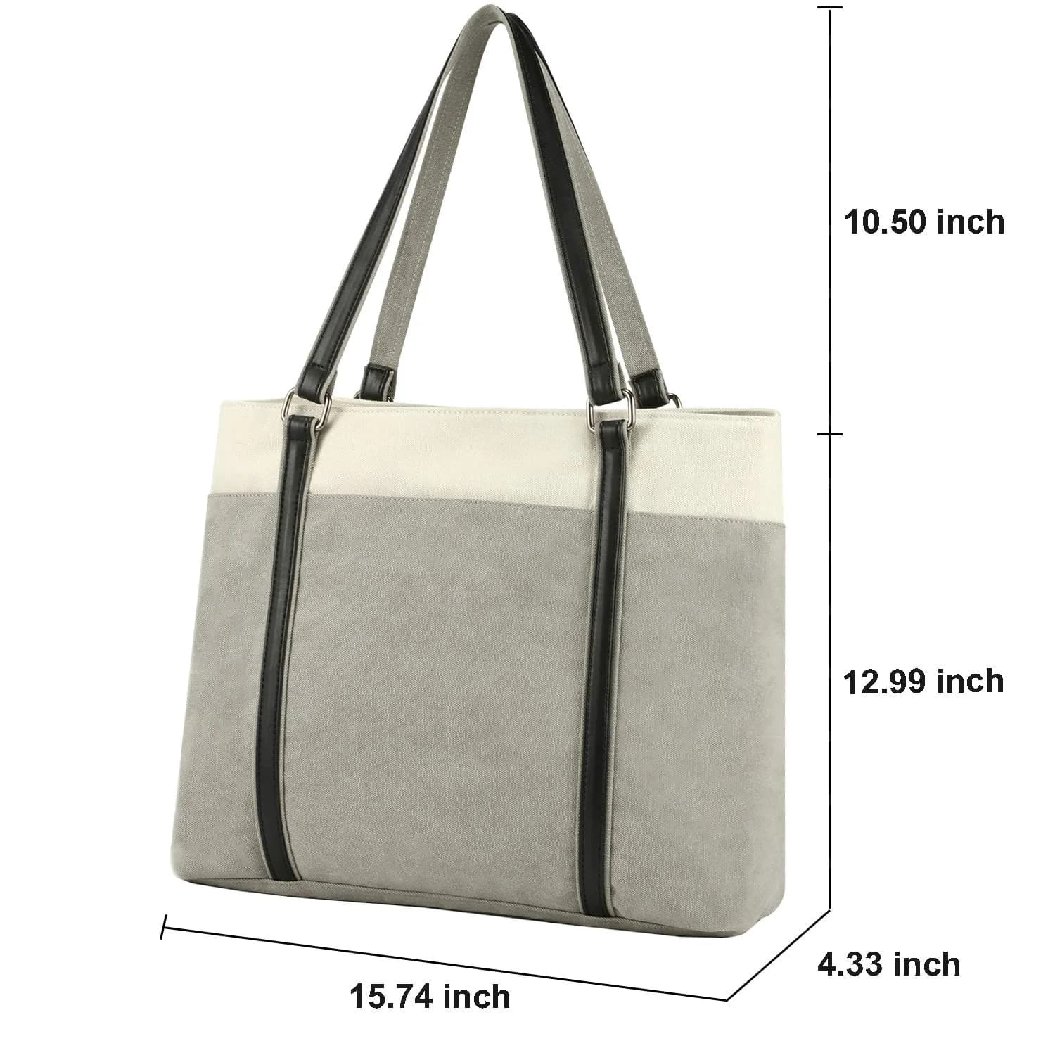 BAG WIZARD Laptop Tote Bag for Women, 15.6 Inch Work Bag with Laptop Compartment and Zipper, 14L (0.49 cu ft) | Organized Carry-On for Office & Travel - view 4