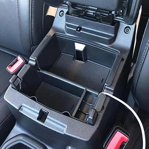 EDBETOS Center Console Organizer Tray for Jeep Wrangler JL/JT 2018-2024 | Black ABS Plastic with Rubber Liner thumbnail 4