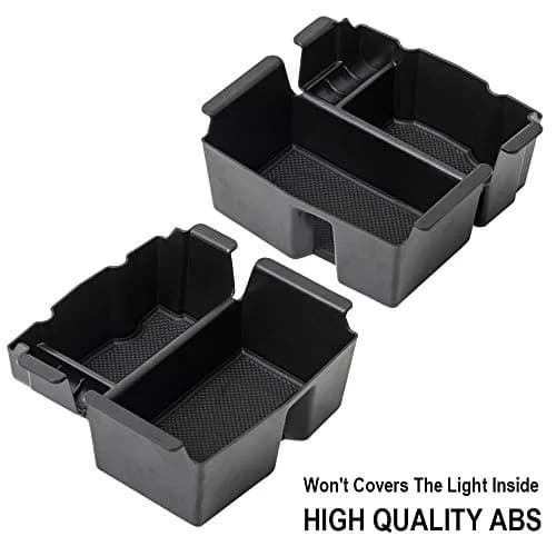 EDBETOS Center Console Organizer Tray for Jeep Wrangler JL/JT 2018-2024 | Black ABS Plastic with Rubber Liner thumbnail 5