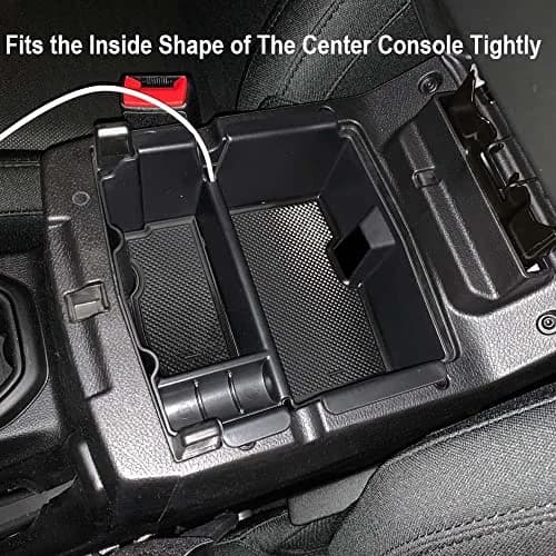 EDBETOS Center Console Organizer Tray for Jeep Wrangler JL/JT 2018-2024 | Black ABS Plastic with Rubber Liner thumbnail 6