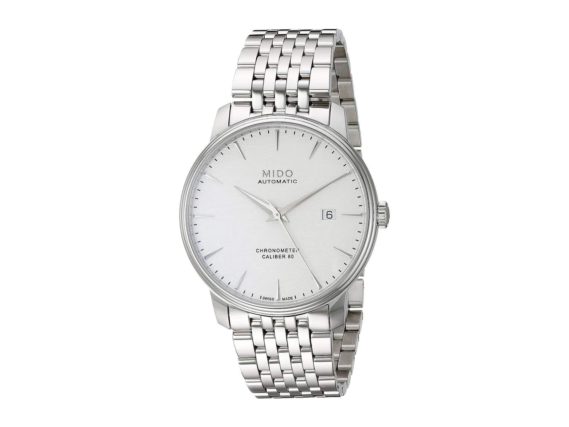 MIDO Baroncelli Chronometer Silicon Gent - Swiss Automatic Watch for Men - Silver Dial - Case 40mm