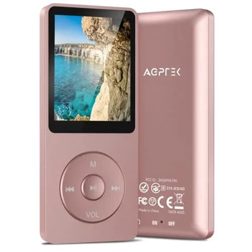 AGPTEK A02S MP3 Player 16GB Rose Gold | 70-Hour Playback Lossless Sound thumbnail 1