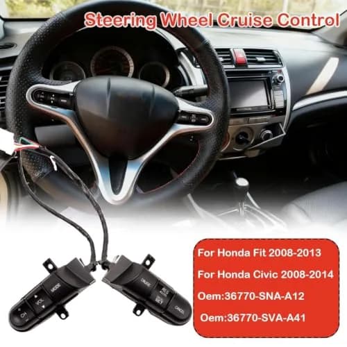Malcayang Steering Wheel Cruise Audio Switch for Honda Civic 2006-2008 | OE-Quality Control Buttons thumbnail 2