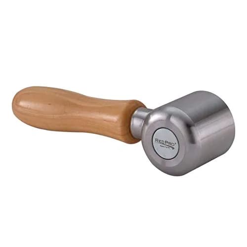 RecPro 2" Steel Roller with Wood Handle for Sealant Tape | RV Roof Repair | Sealant Steel Seam Roller 1-1/2" X 2" Radius Edge thumbnail 1