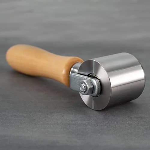 RecPro 2" Steel Roller with Wood Handle for Sealant Tape | RV Roof Repair | Sealant Steel Seam Roller 1-1/2" X 2" Radius Edge thumbnail 5