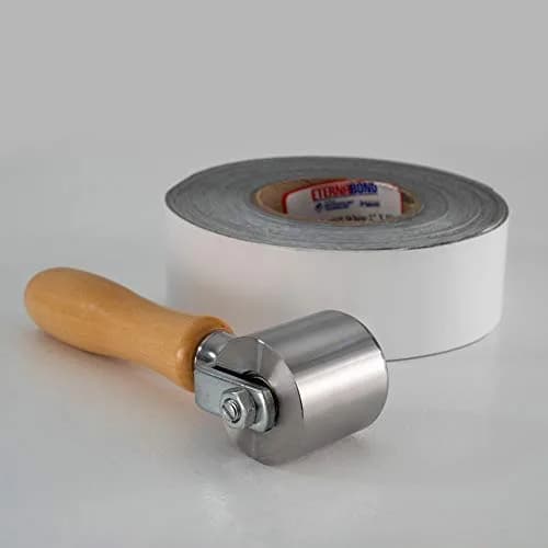 RecPro 2" Steel Roller with Wood Handle for Sealant Tape | RV Roof Repair | Sealant Steel Seam Roller 1-1/2" X 2" Radius Edge thumbnail 2