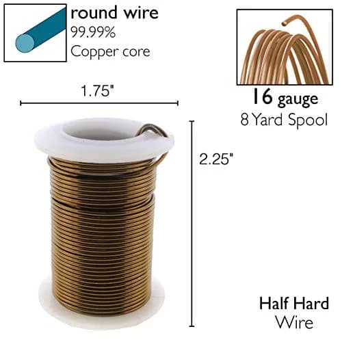 The Beadsmith Copper Jewelry Wire 16 Gauge | Tarnish-Resistant, 8 Yards, Copper for Jewelry Making thumbnail 4