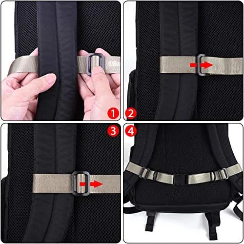 Wisdompro Backpack Chest Strap, Heavy Duty Webbing, Khaki | Adjustable Shoulder Strap for Outdoor Activities thumbnail 5