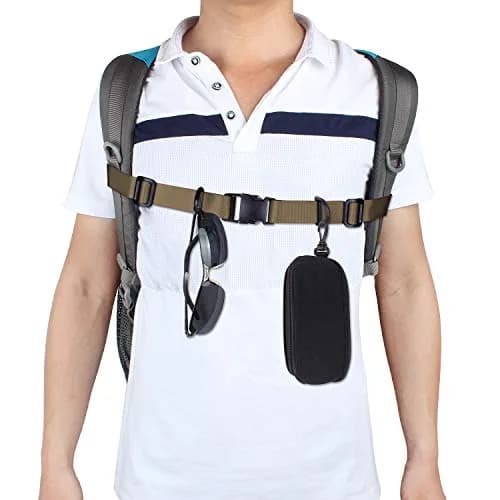 Wisdompro Backpack Chest Strap, Heavy Duty Webbing, Khaki | Adjustable Shoulder Strap for Outdoor Activities thumbnail 8