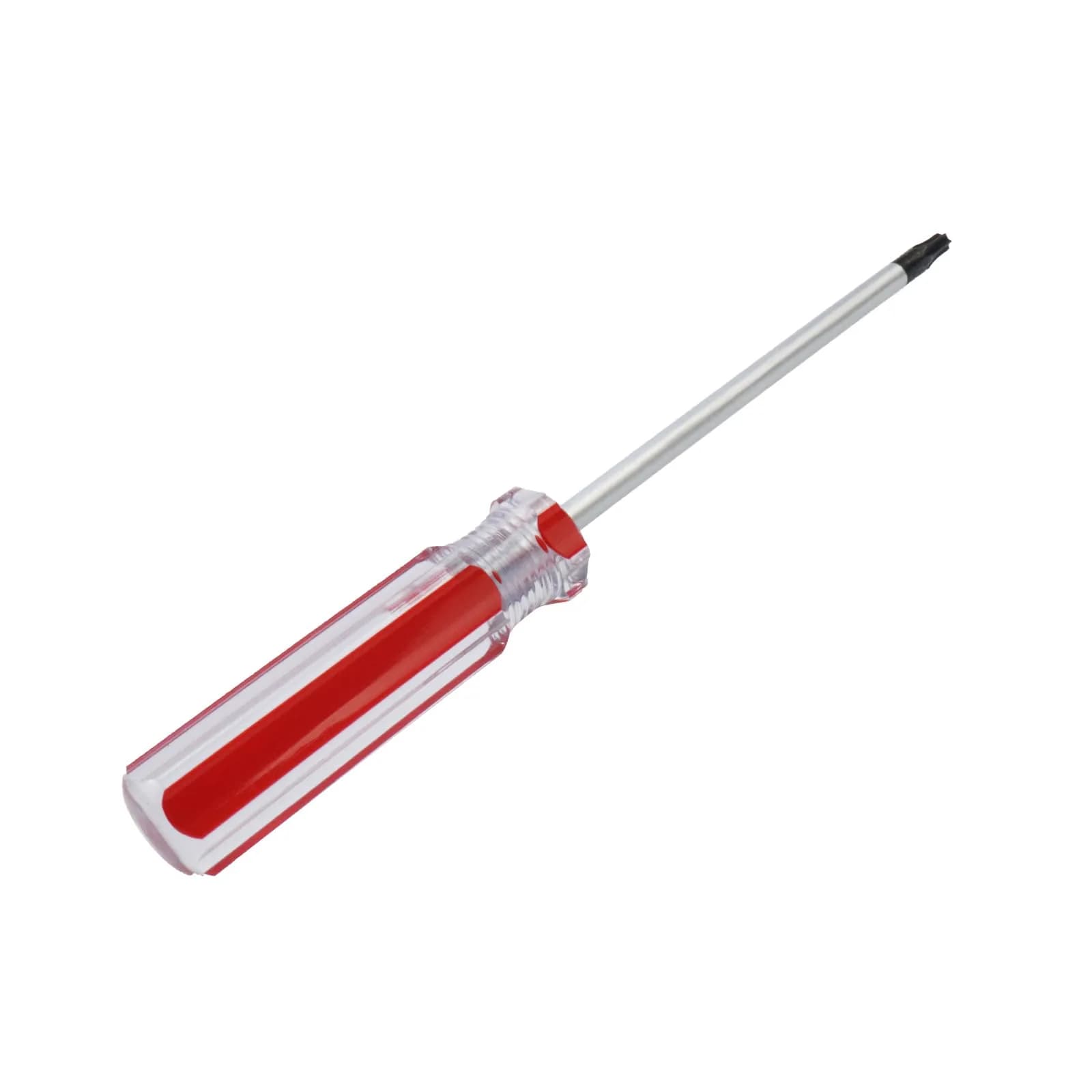 Antrader T20 5mm Magnetic Tip Plastic Grip Torx Security Screwdriver | Chrome Vanadium Steel, Red Handle — Red