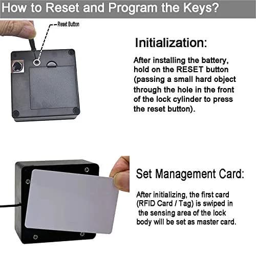 WOOCH RFID Lock Electronic Cabinet Lock 2 Pack | Hidden DIY Lock with USB Cable for Wooden Cabinets thumbnail 4