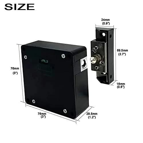 WOOCH RFID Lock Electronic Cabinet Lock 2 Pack | Hidden DIY Lock with USB Cable for Wooden Cabinets thumbnail 2